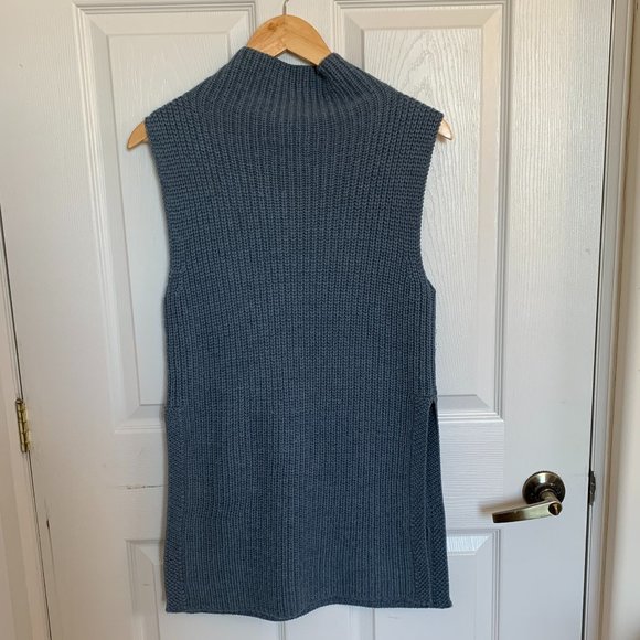 Wilfred Durandal Wool Sleeveless Sweater Tunic in Blue - Picture 2 of 6